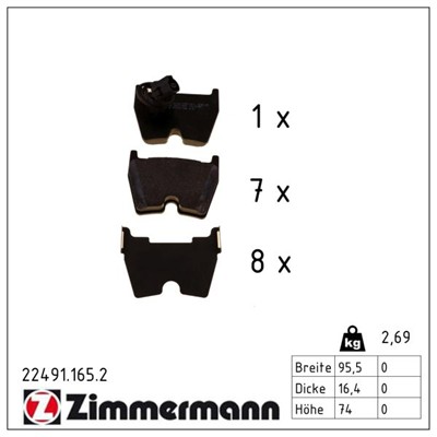 ZIMMERMANN 22491.165.2 Číslo výrobce: 22491. EAN: 4250238779735.