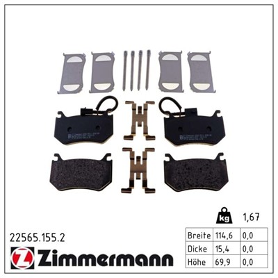 ZIMMERMANN 22565.155.2 Číslo výrobce: 22565. EAN: 4250238785811.