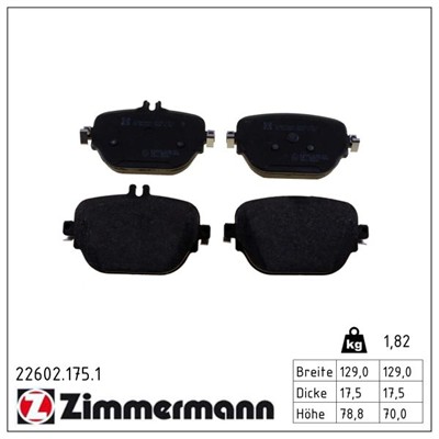 ZIMMERMANN 22602.175.1 Číslo výrobce: 22602. EAN: 4250238781837.