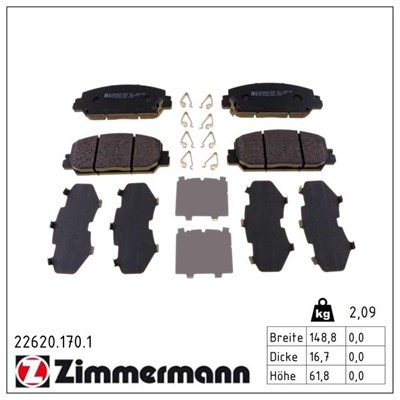 ZIMMERMANN 22620.170.1 Číslo výrobce: 22797. EAN: 4250238784432.