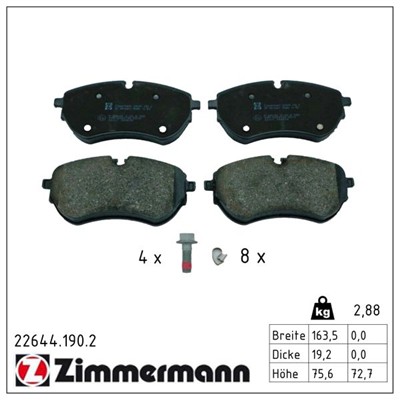 ZIMMERMANN 22644.190.2 Číslo výrobce: 22644. EAN: 4250238788683.