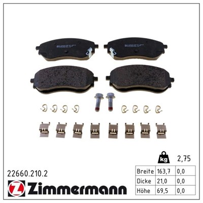 ZIMMERMANN 22660.210.2 Číslo výrobce: 22660. EAN: 4250238785132.