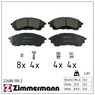 ZIMMERMANN 22688.190.2 Číslo výrobce: 22688. EAN: 4250238791591.