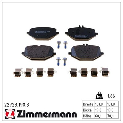 ZIMMERMANN 22723.190.3 Číslo výrobce: 22723. EAN: 4250238785736.