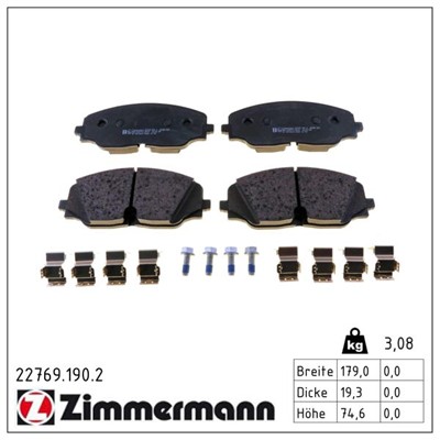 ZIMMERMANN 22769.190.2 Číslo výrobce: 22769. EAN: 4250238785262.