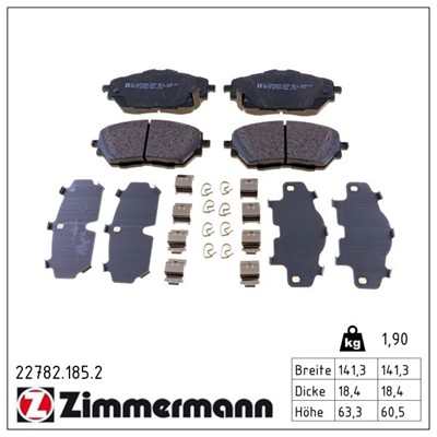 ZIMMERMANN 22782.185.2 Číslo výrobce: 22782. EAN: 4250238782186.