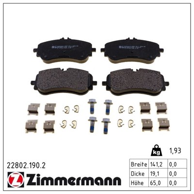 ZIMMERMANN 22802.190.2 Číslo výrobce: 22802. EAN: 4250238783152.