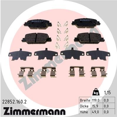ZIMMERMANN 22852.160.2 Číslo výrobce: 22852. EAN: 4250238785163.