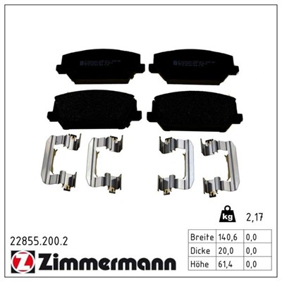 ZIMMERMANN 22855.200.2 Číslo výrobce: 22855. EAN: 4250238783466.