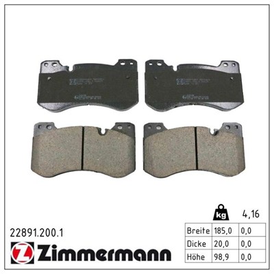 ZIMMERMANN 22891.200.1 Číslo výrobce: 22891. EAN: 4250238793106.