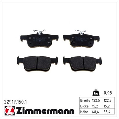 ZIMMERMANN 22917.150.1 Číslo výrobce: 22917. EAN: 4250238785118.