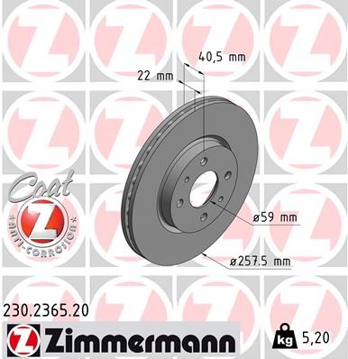 ZIMMERMANN 230.2365.20 EAN: 4250238743903.