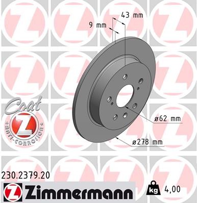 ZIMMERMANN 230.2379.20 EAN: 4250238753520.