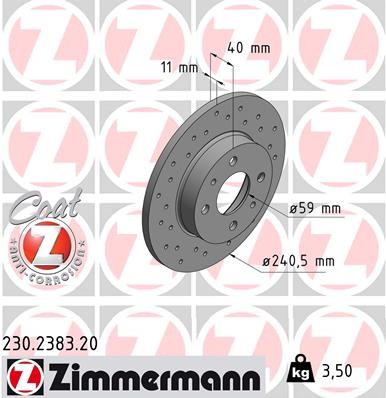 ZIMMERMANN 230.2383.20 EAN: 4250238764045.