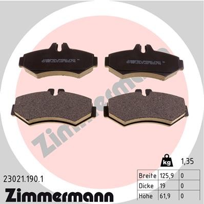 ZIMMERMANN 23021.190.1 Číslo výrobce: 23021. EAN: 4250238736790.