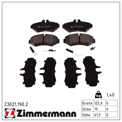 ZIMMERMANN 23021.190.2 Číslo výrobce: 23021. EAN: 4250238736806.