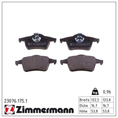 ZIMMERMANN 23076.175.1 Číslo výrobce: 23076. EAN: 4250238736981.