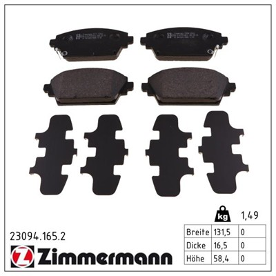 ZIMMERMANN 23094.165.2 Číslo výrobce: 23094. EAN: 4250238737063.