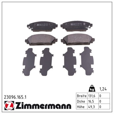 ZIMMERMANN 23096.165.1 Číslo výrobce: 23096. EAN: 4250238737070.