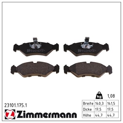 ZIMMERMANN 23101.175.1 Číslo výrobce: 23101. EAN: 4250238737100.