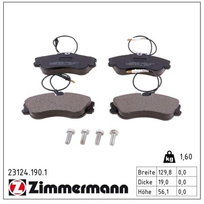ZIMMERMANN 23124.190.1 Číslo výrobce: 23124. EAN: 4250238737162.