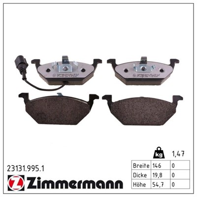 ZIMMERMANN 23131.995.1 Číslo výrobce: 21974. EAN: 4250238778806.