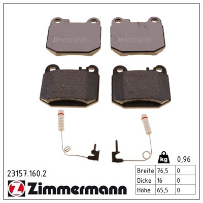ZIMMERMANN 23157.160.2 Číslo výrobce: 23157. EAN: 4250238737292.