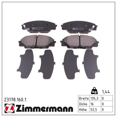 ZIMMERMANN 23178.160.1 Číslo výrobce: 23178. EAN: 4250238737377.