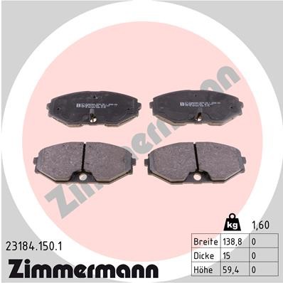 ZIMMERMANN 23184.150.1 Číslo výrobce: 23184. EAN: 4250238737414.