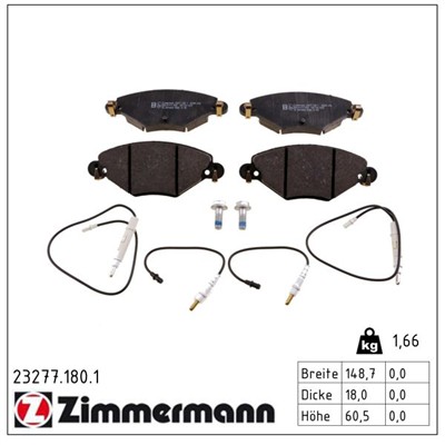 ZIMMERMANN 23277.180.1 Číslo výrobce: 23277. EAN: 4250238737728.