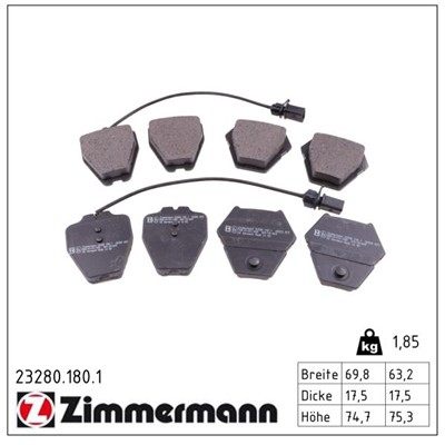ZIMMERMANN 23280.180.1 Číslo výrobce: 23280. EAN: 4250238765561.