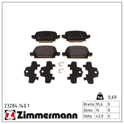 ZIMMERMANN 23284.140.1 Číslo výrobce: 23284. EAN: 4250238737766.