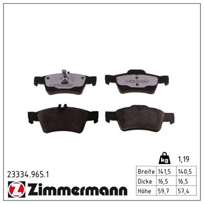 ZIMMERMANN 23334.965.1 Číslo výrobce: 23334. EAN: 4250238778875.