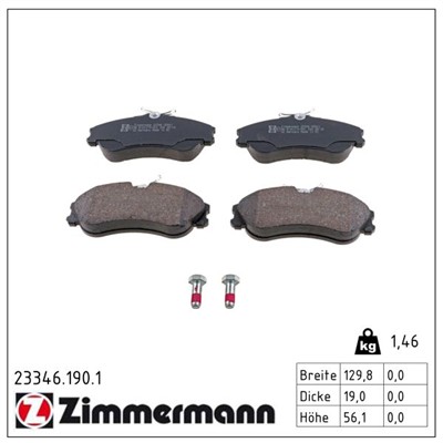 ZIMMERMANN 23346.190.1 Číslo výrobce: 23346. EAN: 4250238737995.