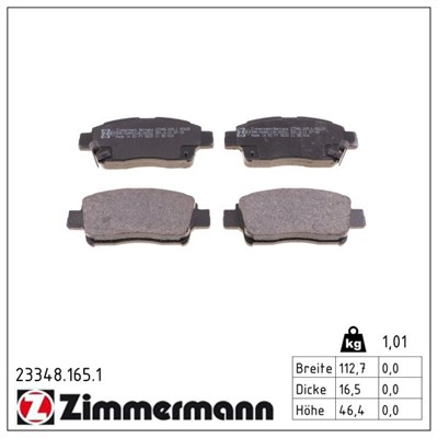 ZIMMERMANN 23348.165.1 Číslo výrobce: 23348. EAN: 4250238738008.