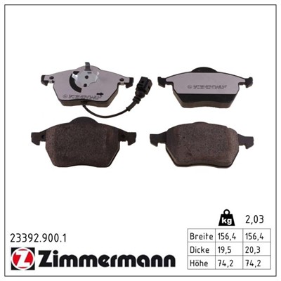 ZIMMERMANN 23392.900.1 Číslo výrobce: 20676. EAN: 4250238779117.
