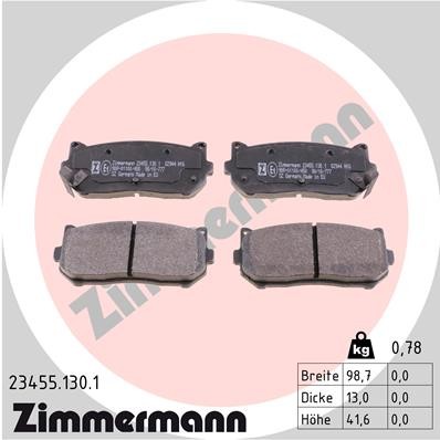 ZIMMERMANN 23455.130.1 Číslo výrobce: 23455. EAN: 4250238738374.