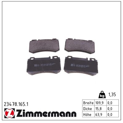 ZIMMERMANN 23478.165.1 Číslo výrobce: 23478. EAN: 4250238765691.