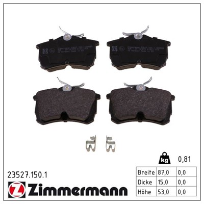 ZIMMERMANN 23527.150.1 Číslo výrobce: 23527. EAN: 4250238738619.