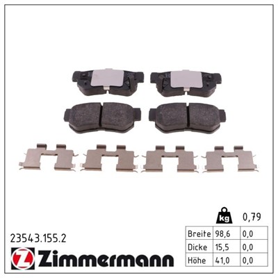 ZIMMERMANN 23543.155.2 Číslo výrobce: 23543. EAN: 4250238760627.