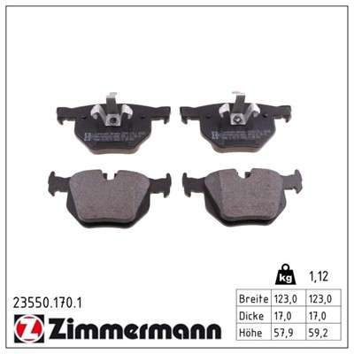 ZIMMERMANN 23550.170.1 Číslo výrobce: 23550. EAN: 4250238738688.