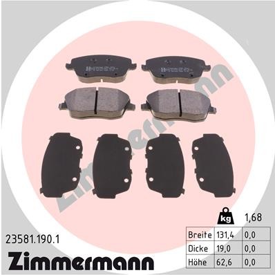 ZIMMERMANN 23581.190.1 Číslo výrobce: 23581. EAN: 4250238738817.