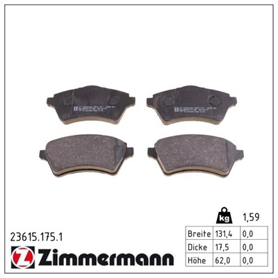 ZIMMERMANN 23615.175.1 Číslo výrobce: 23615. EAN: 4250238738985.