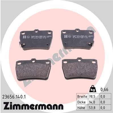 ZIMMERMANN 23656.140.1 Číslo výrobce: 23656. EAN: 4250238739098.
