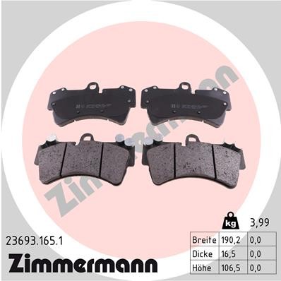 ZIMMERMANN 23693.165.1 Číslo výrobce: 23693. EAN: 4250238739197.