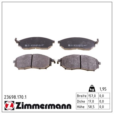 ZIMMERMANN 23698.170.1 Číslo výrobce: 23698. EAN: 4250238760399.