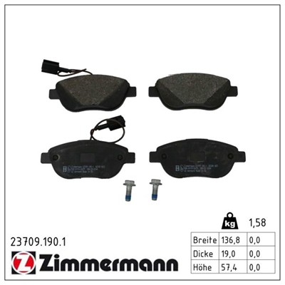 ZIMMERMANN 23709.190.1 Číslo výrobce: 23708. EAN: 4250238753933.