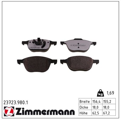 ZIMMERMANN 23723.980.1 Číslo výrobce: 23723. EAN: 4250238779032.