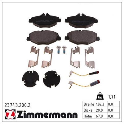 ZIMMERMANN 23743.200.2 Číslo výrobce: 23743. EAN: 4250238739388.