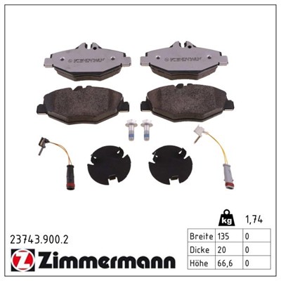 ZIMMERMANN 23743.900.2 Číslo výrobce: 23743. EAN: 4250238779056.